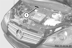 Расположение VIN кодов на автомобилях Mercedes-Benz